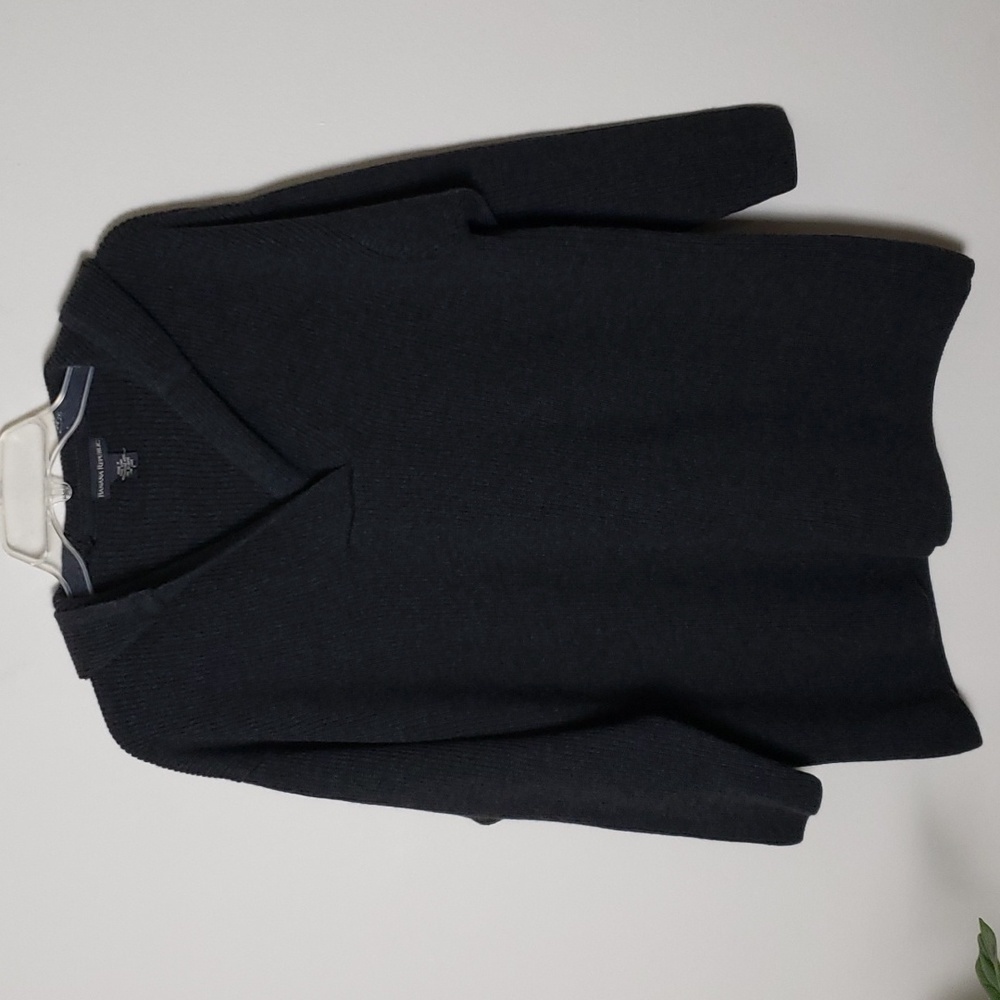 Banana Republic made in Hong Kong 100% Merino wool gray thick sweater mens small